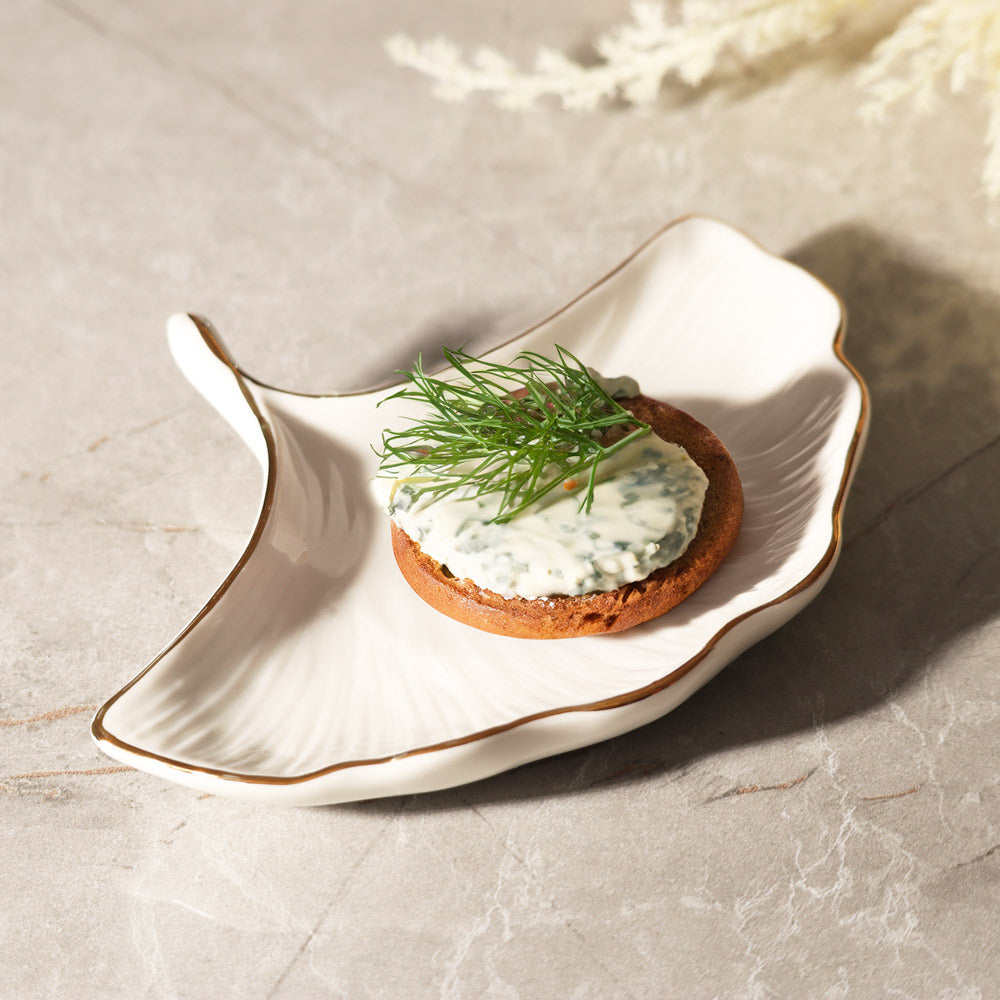 Gingko Trinket Dish - Ivory