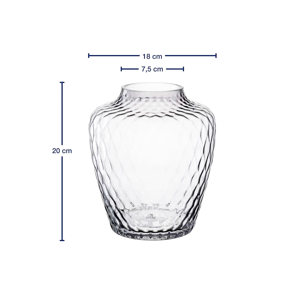 Giulia Glass Vase Medium - Grey