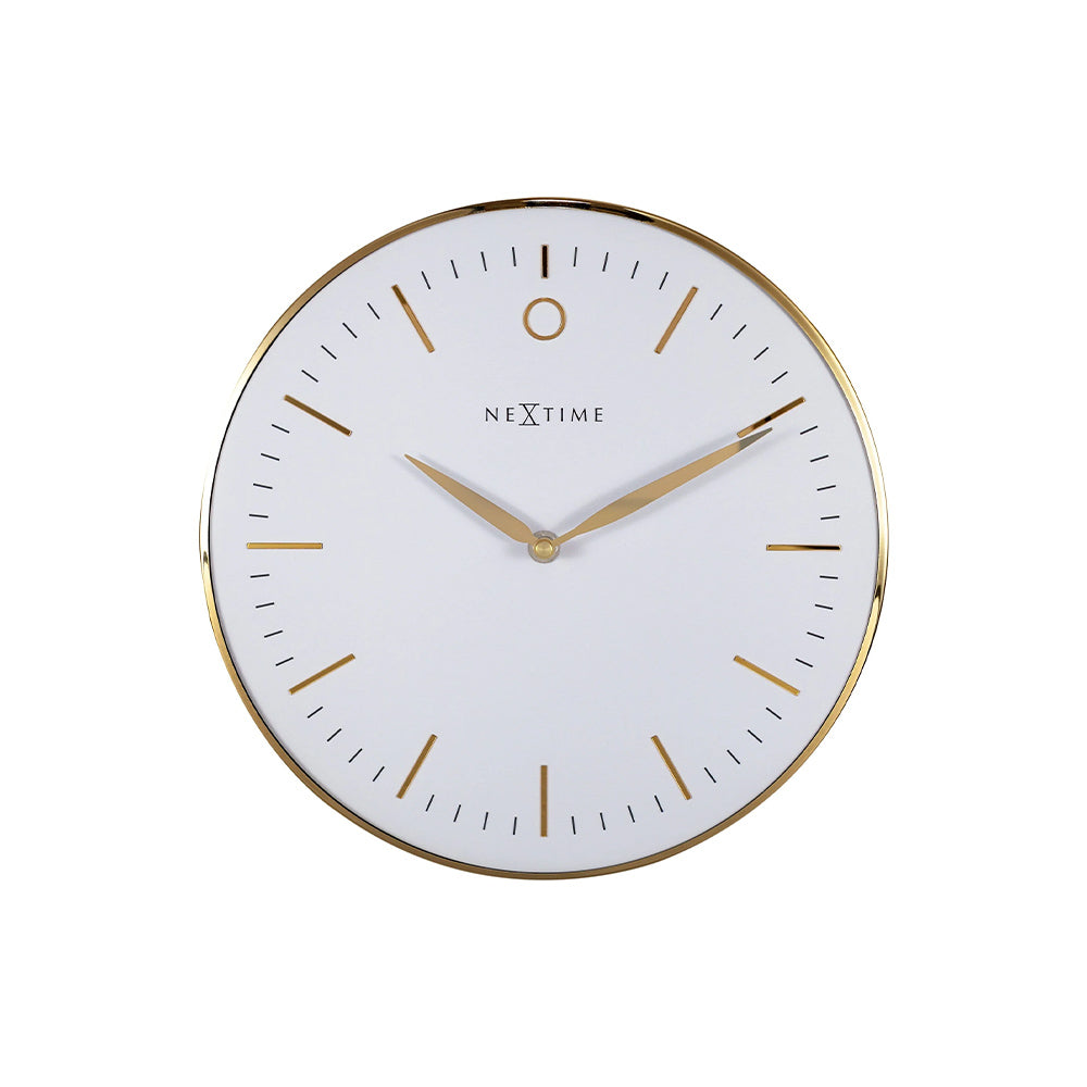 Glamour Wall Clock 30cm - Gold & White