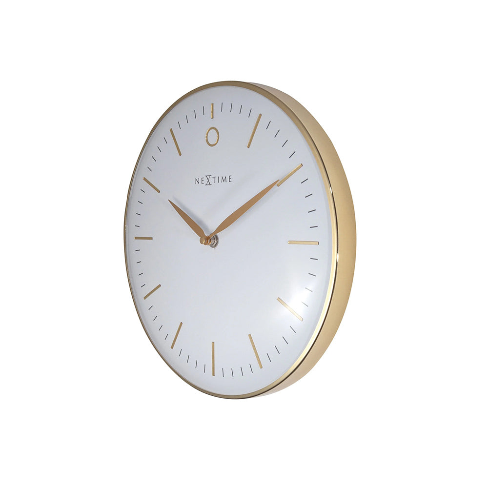 Glamour Wall Clock 30cm - Gold & White