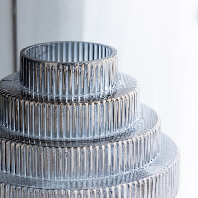 Aria Glass Vase Medium - Smokey Grey