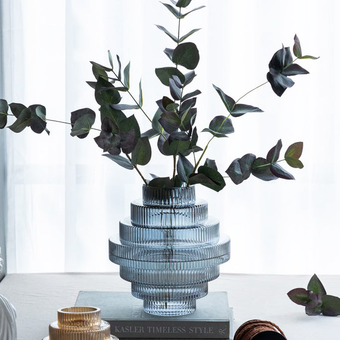 Aria Glass Vase Medium - Smokey Grey