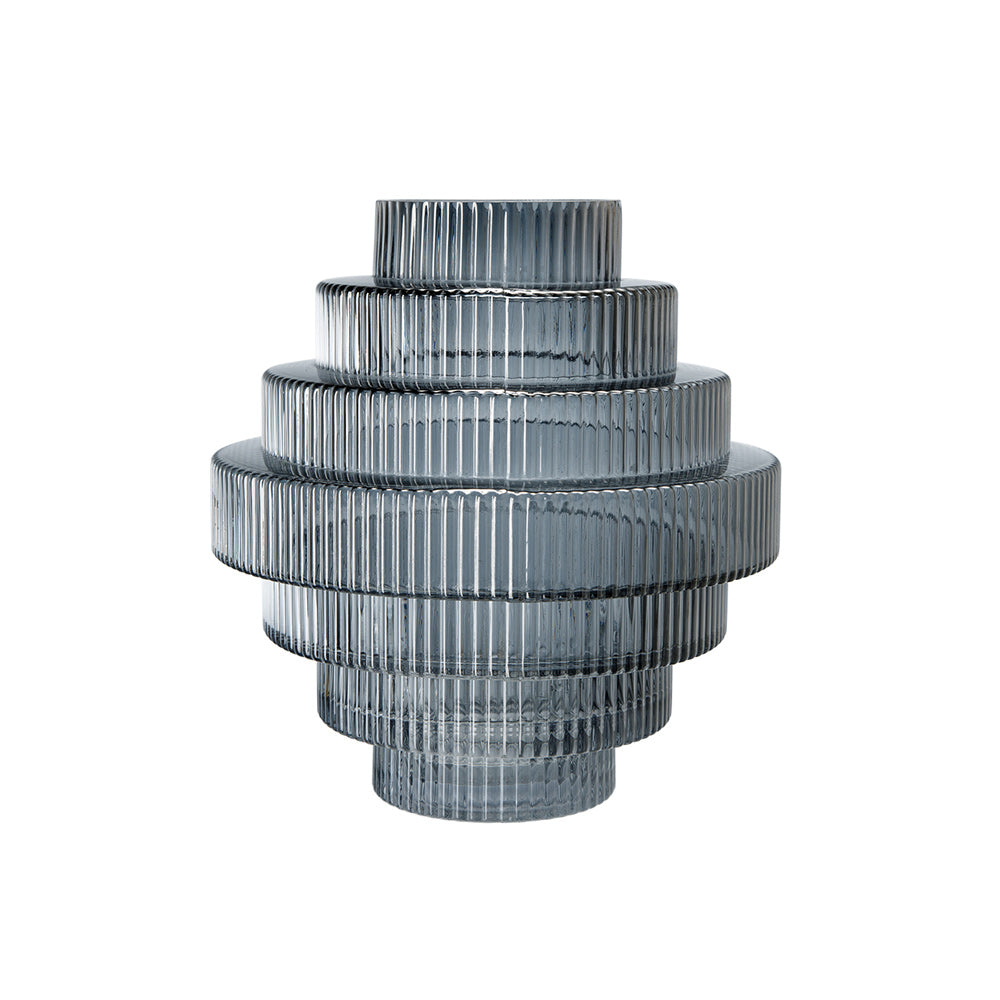 Aria Glass Vase Medium - Smokey Grey