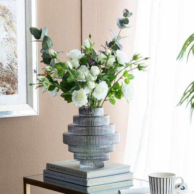 Aria Glass Vase Medium - Smokey Grey