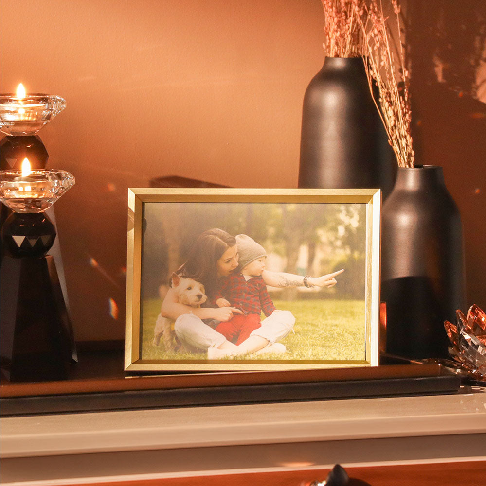 Gleam Metal Photo Frame Large - Gold