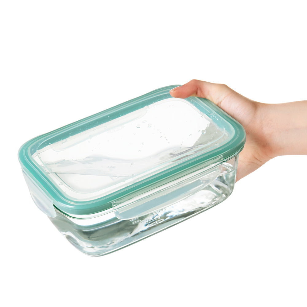 Smart Seal Rectangular Glass Container - 1800ml