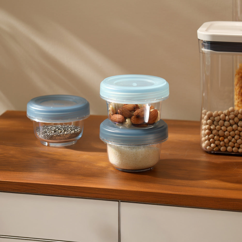 Good Grips Twist & Stack Containers, Set of 3 - Blue