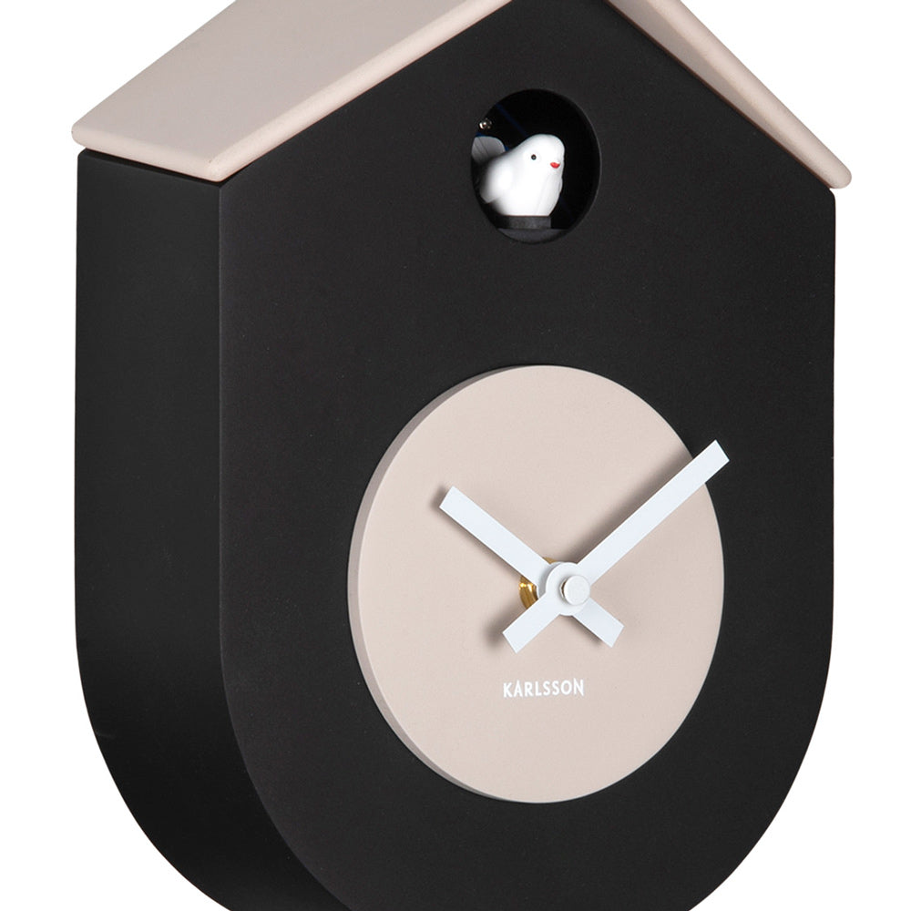 Grato Cuckoo Wall Clock - Black