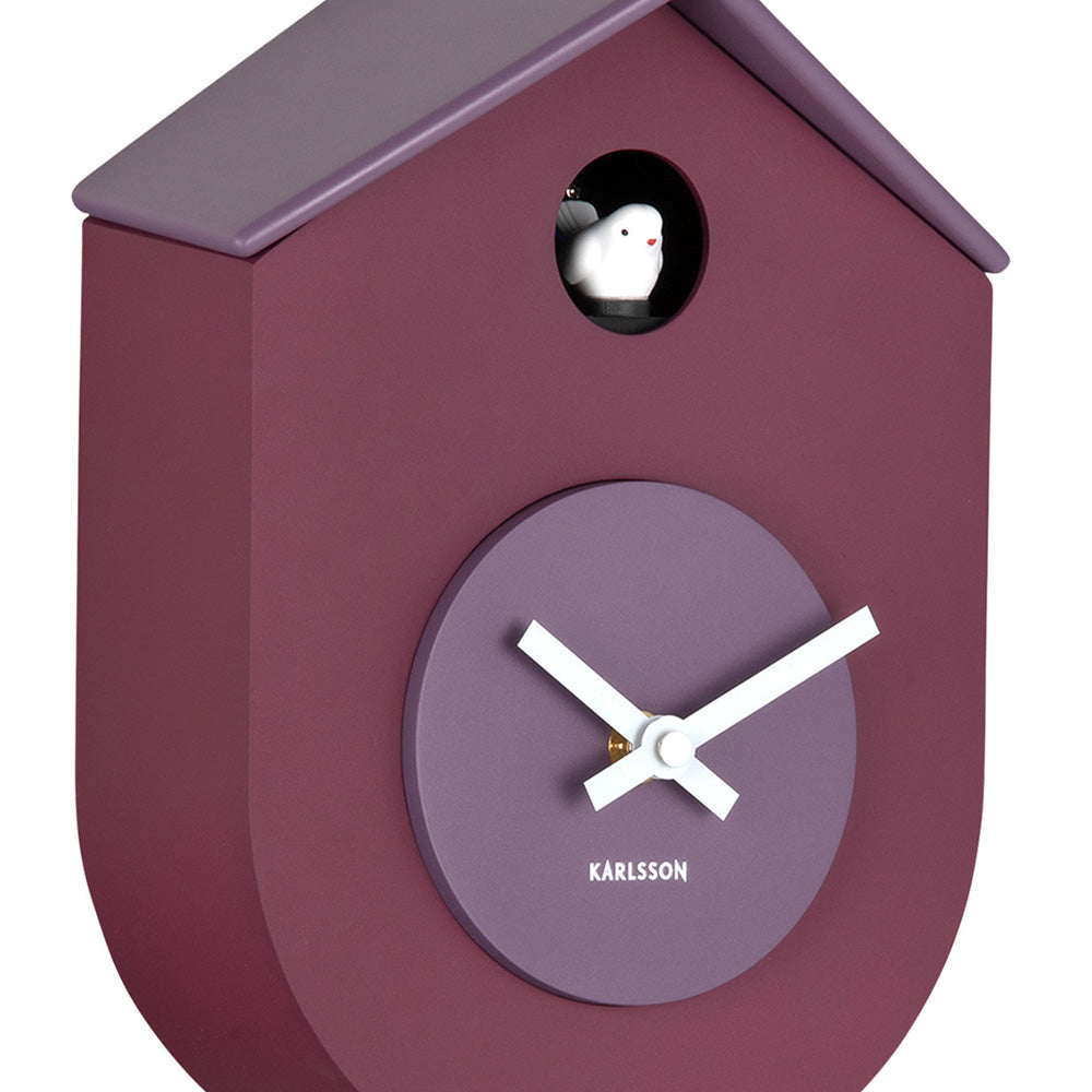 Grato Cuckoo Wall Clock - Mauve