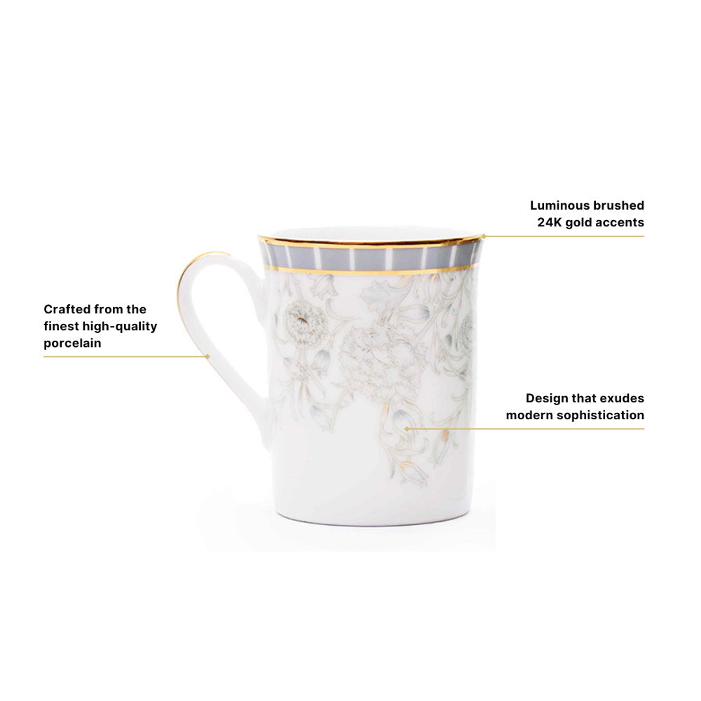 Grey Iris Classic Coffee Mugs, Set of 2