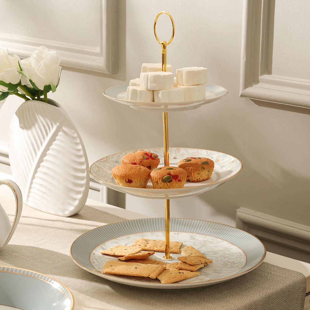 Grey Iris 3-Tier Serving Stand