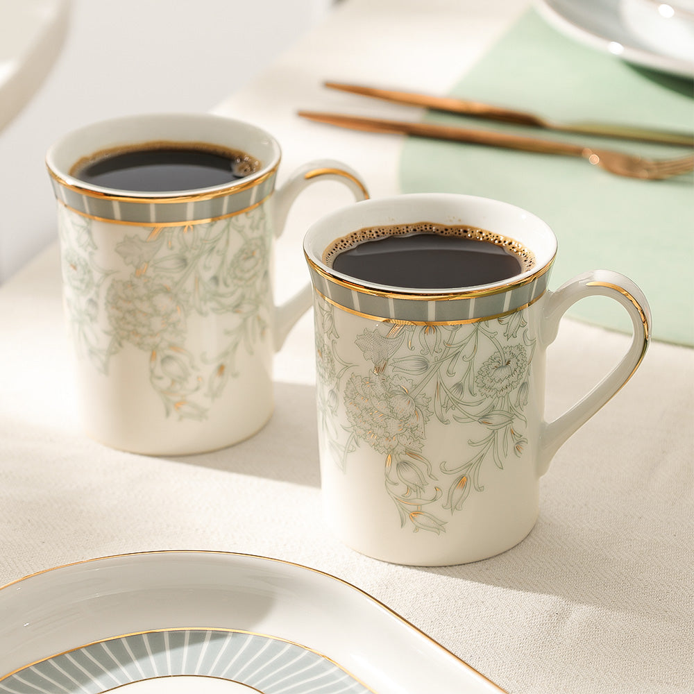 Grey Iris Classic Coffee Mugs, Set of 2