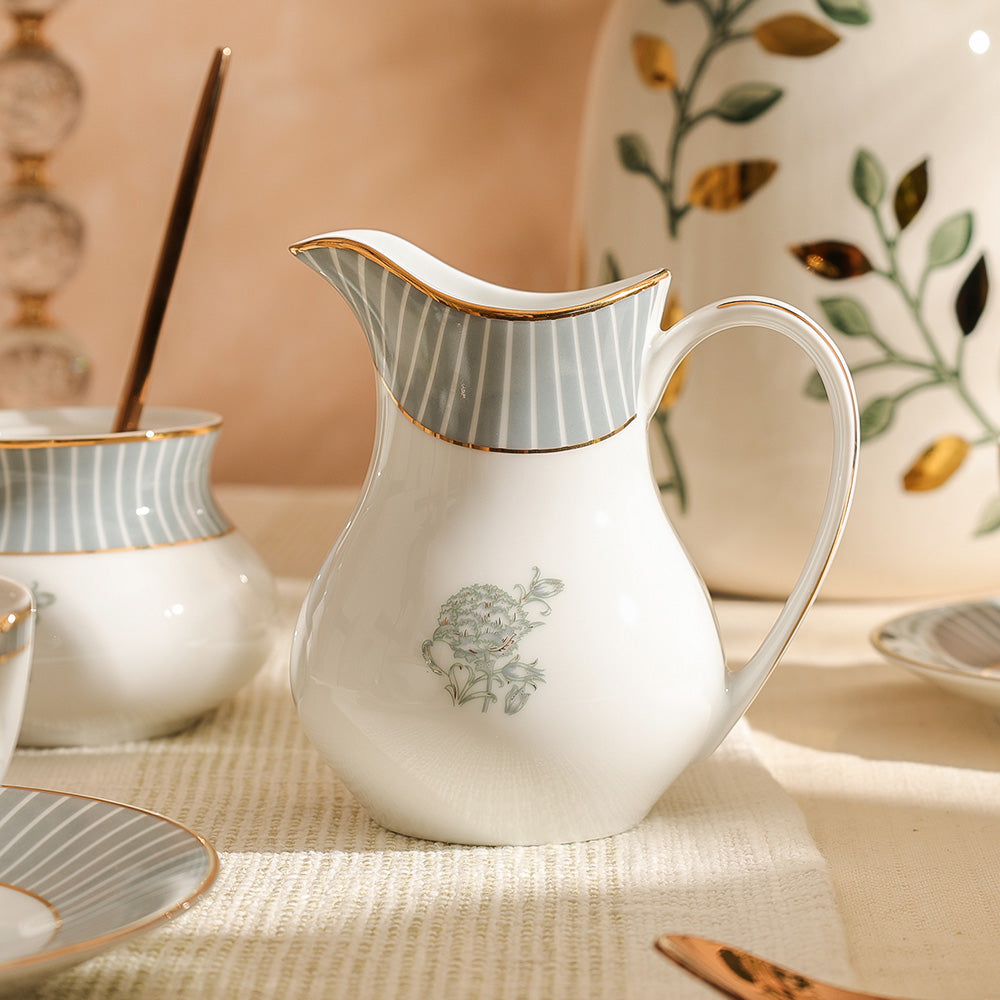Grey Iris 17-piece Porcelain Tea Set