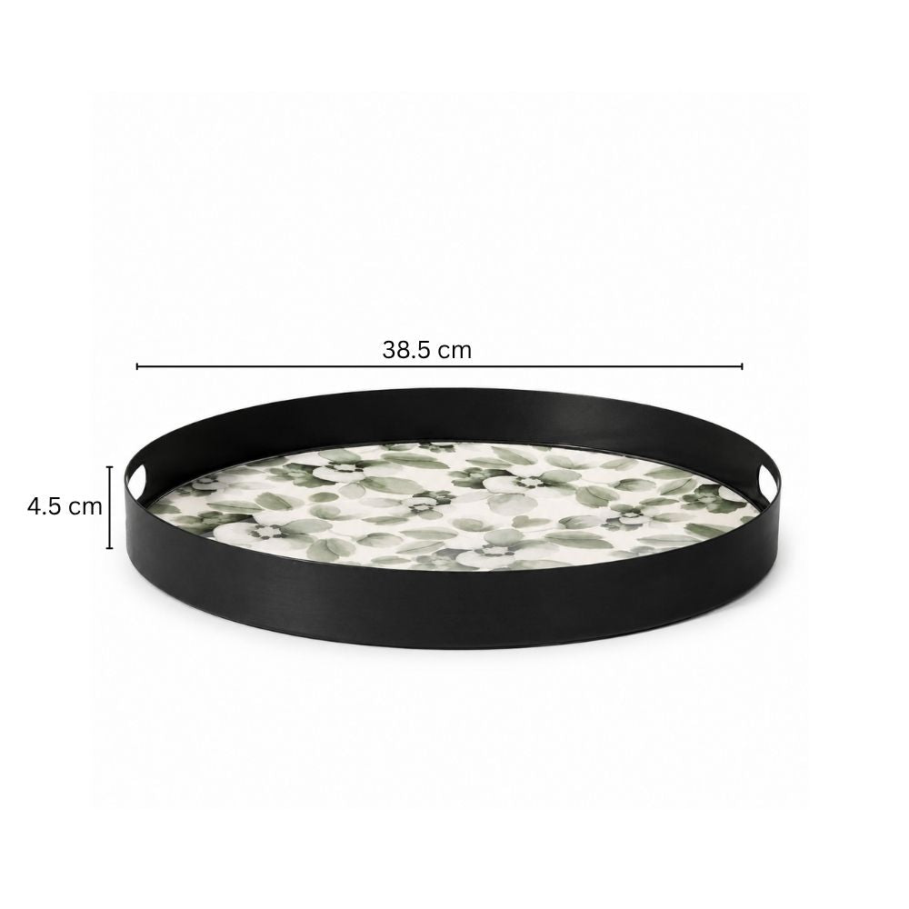 Gunmetal Serving Tray Large - Periwinkle
