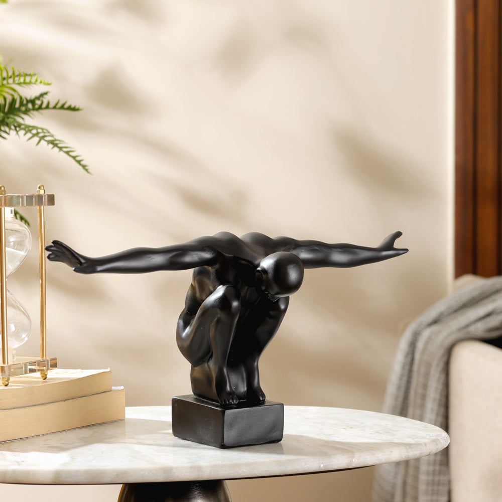 Gymnast Finisher Sculpture Large - Matte Black