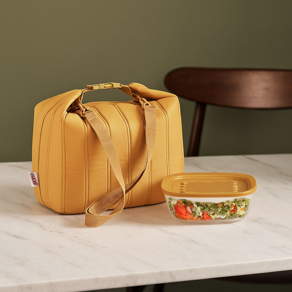 Handy Thermal Bag with Container Large - Yellow
