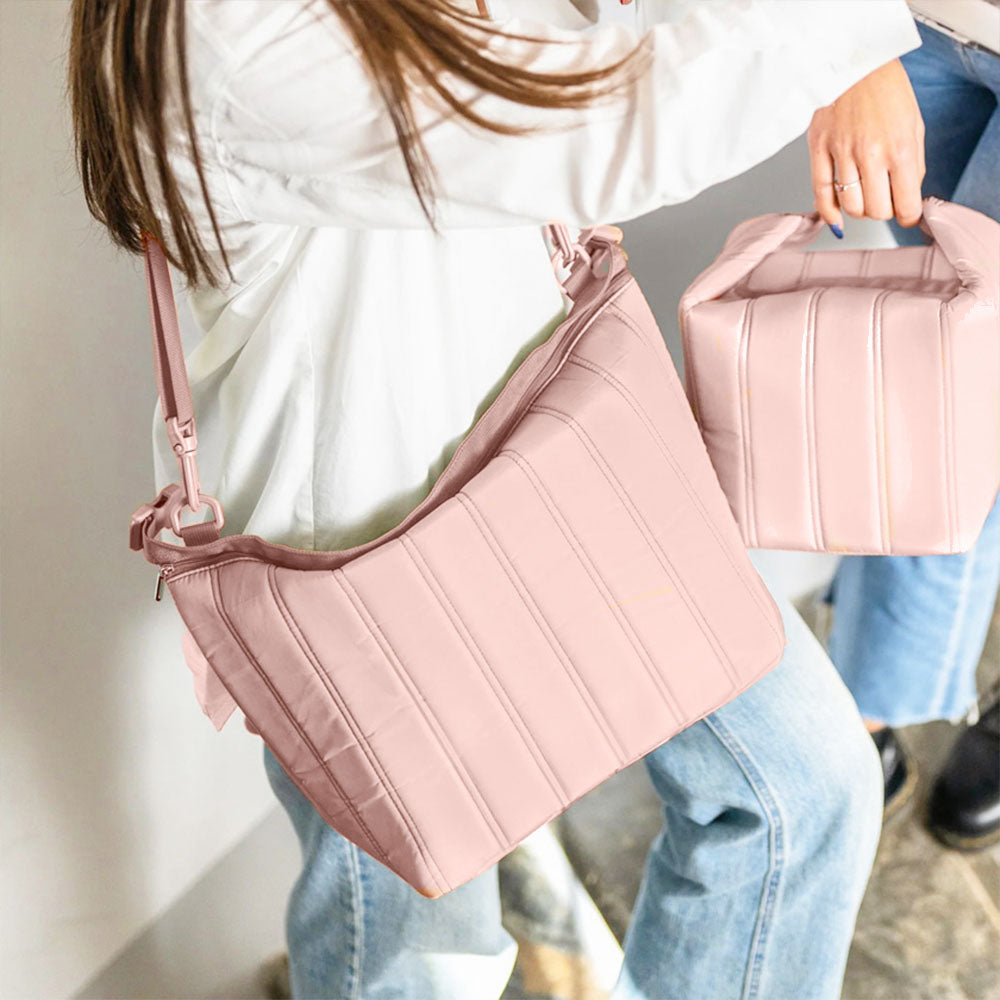 Handy Thermal Bag with Container Large - Pink