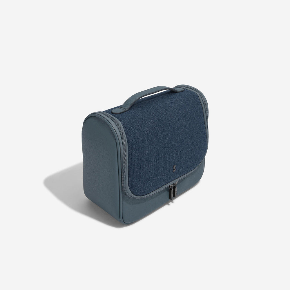 Hanging Travel Washbag Large - Blue Canvas