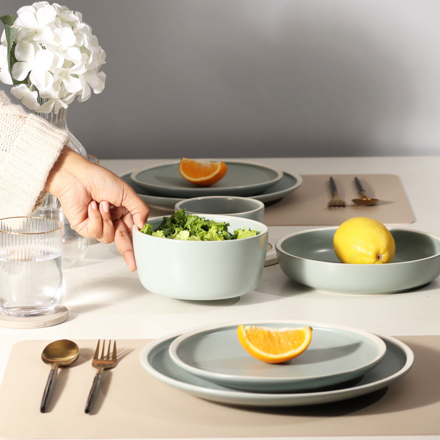 Harbor Pasta Plate - Eucalyptus Grey