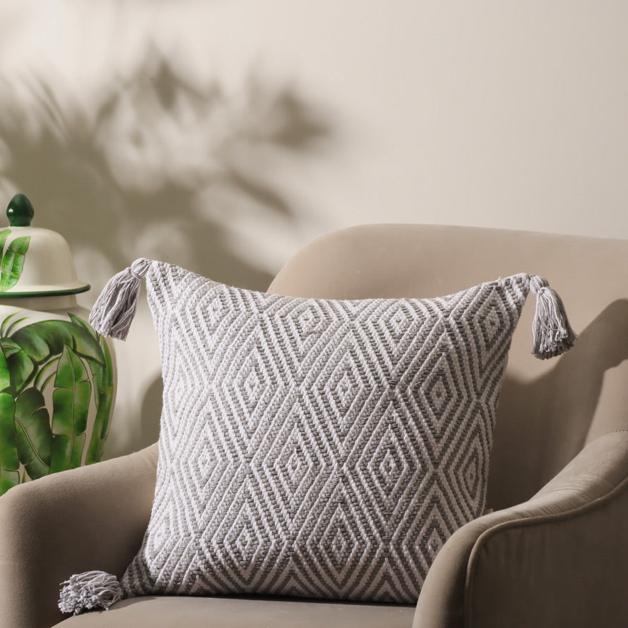 Harlequin Textured Cushion Cover 45x45cm - Grey White