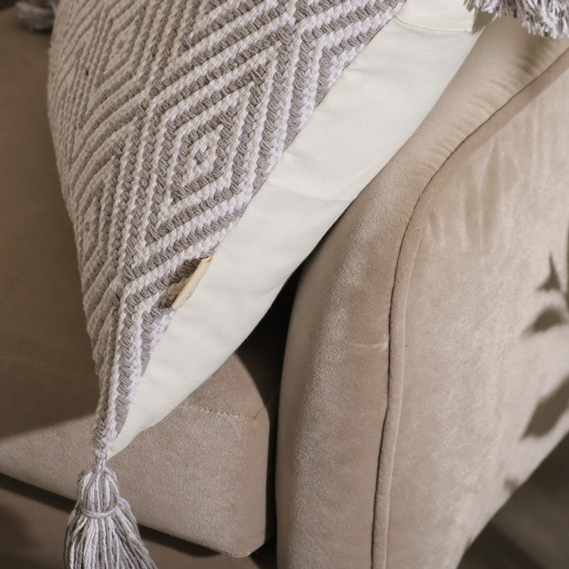 Harlequin Textured Cushion Cover 45x45cm - Grey White