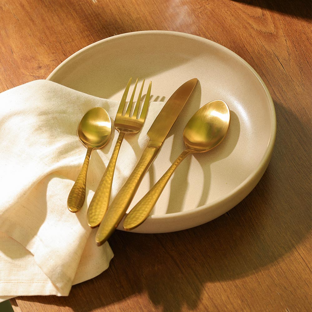 Harlow 24-piece Cutlery Set - Matte Gold