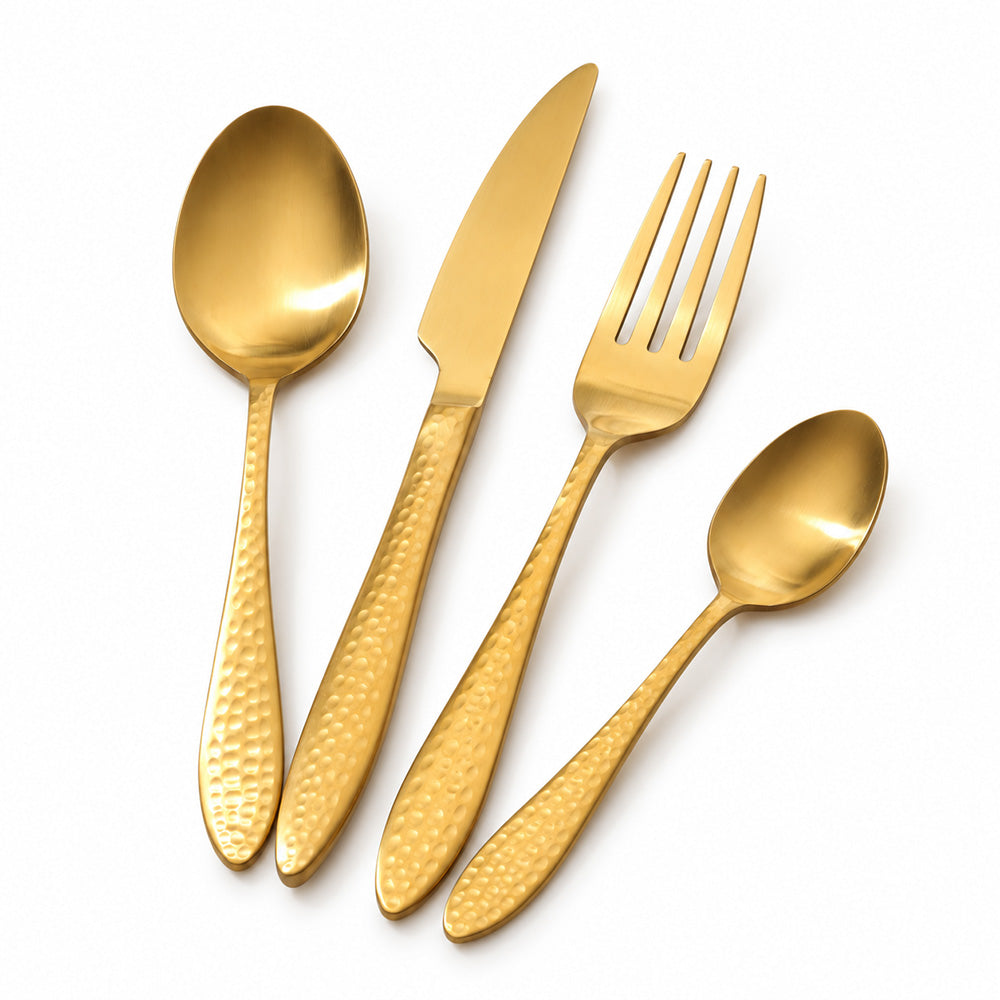 Harlow 24-piece Cutlery Set - Matte Gold