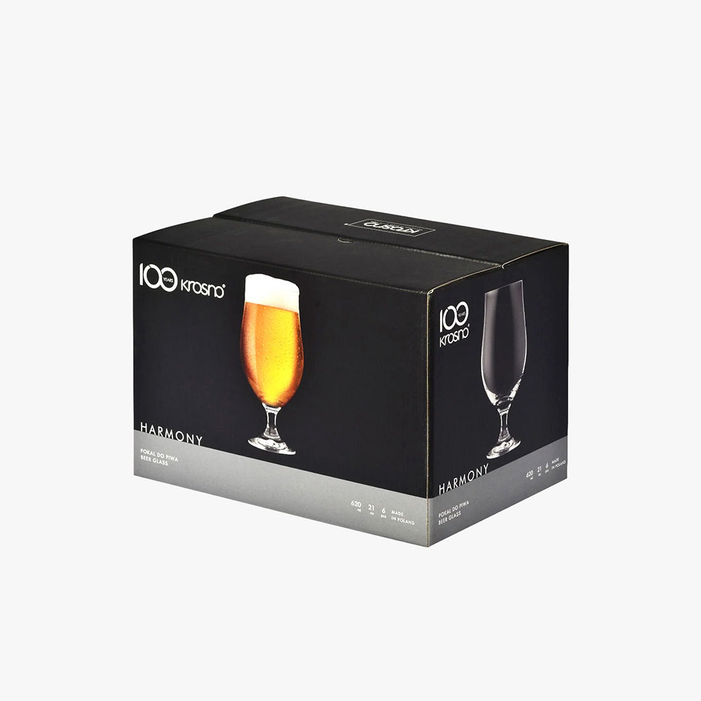 Harmony Beer Glasses 620ml, Set of 6