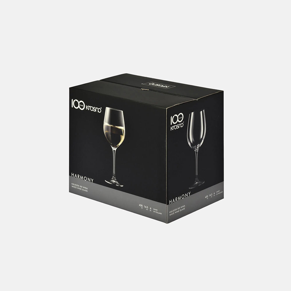 Harmony White Wine Glasses 430ml, Set of 6
