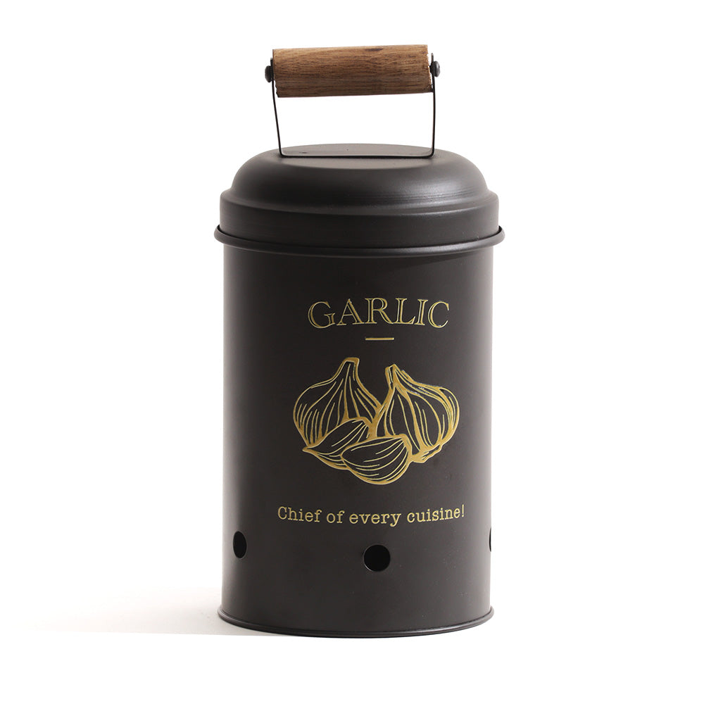 Haus Garlic Storage Bin Medium - Black