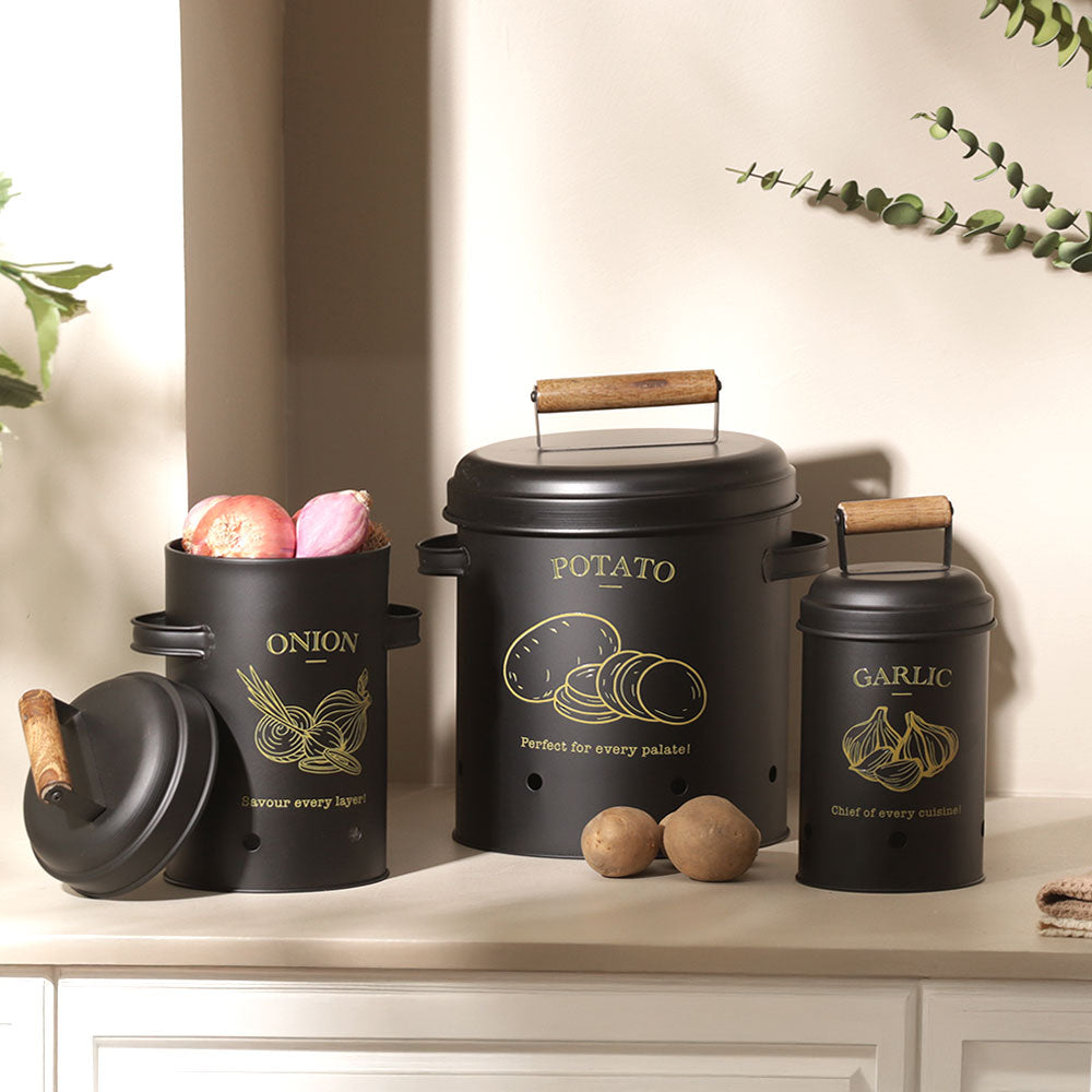 Haus Onion Storage Bin Large - Black