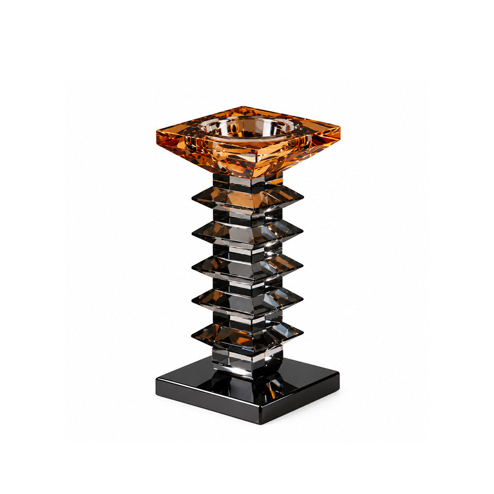 Helios Crystal Candle Holder Medium - Earthy