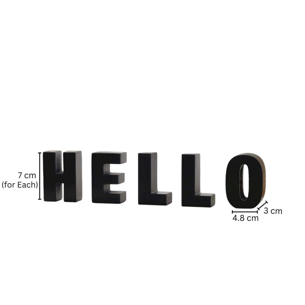 Hello Concrete Decorative Sculpture Mini - Black
