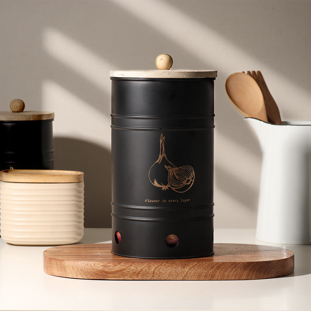 Helm Onion Storage Bin Large - Black