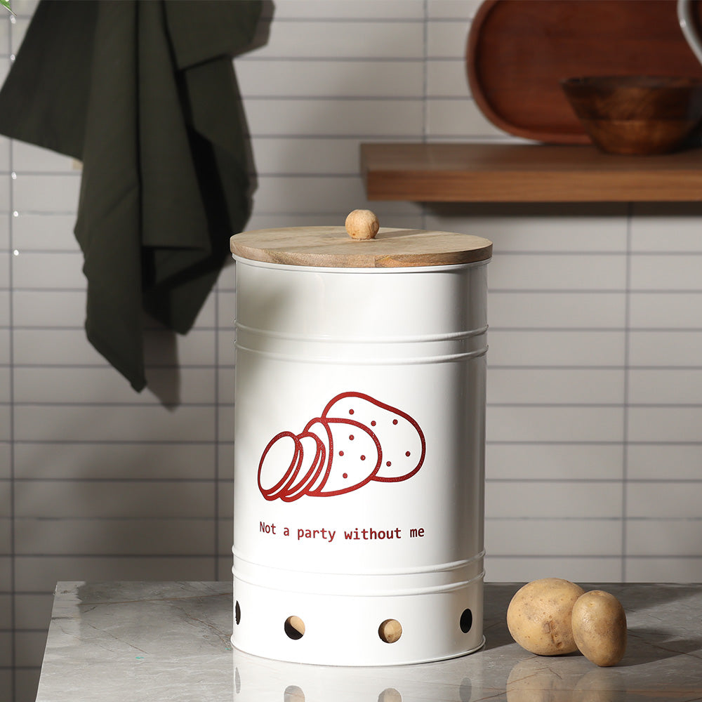 Helm Potato Storage Bin Large - White