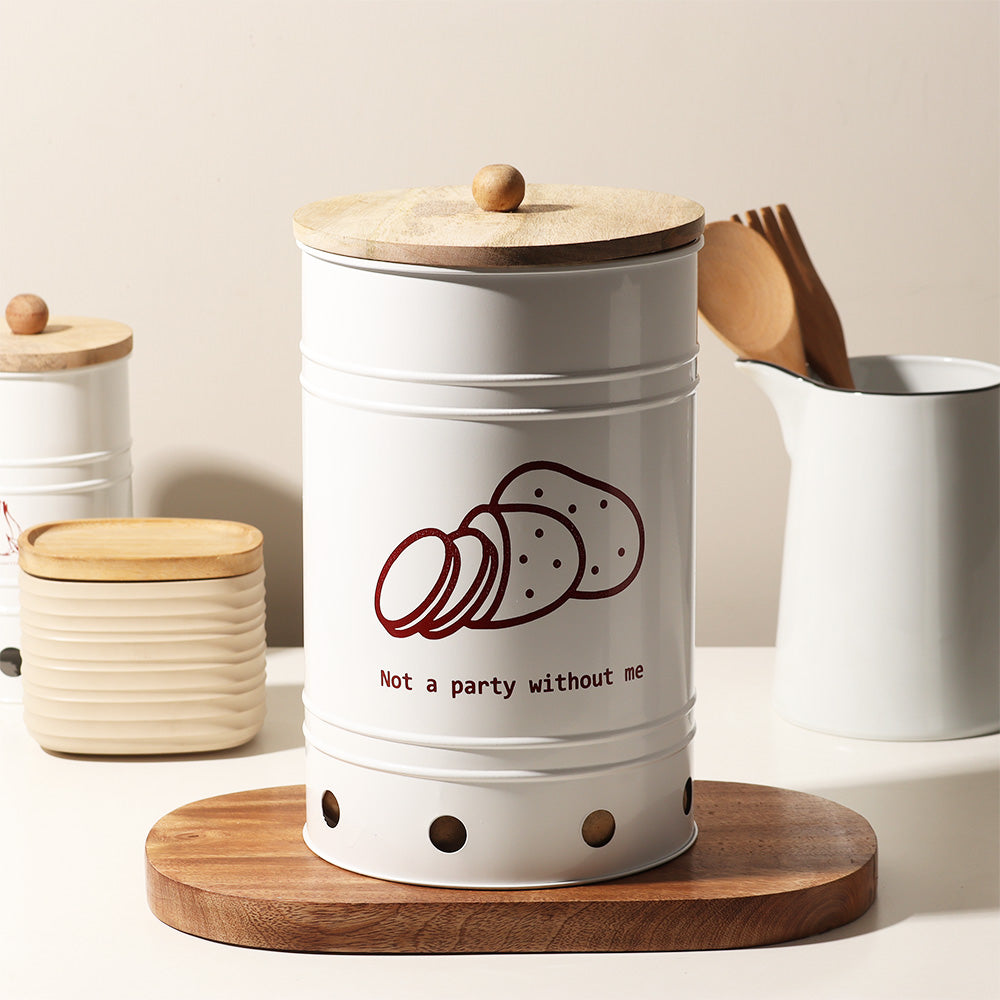 Helm Potato Storage Bin Large - White