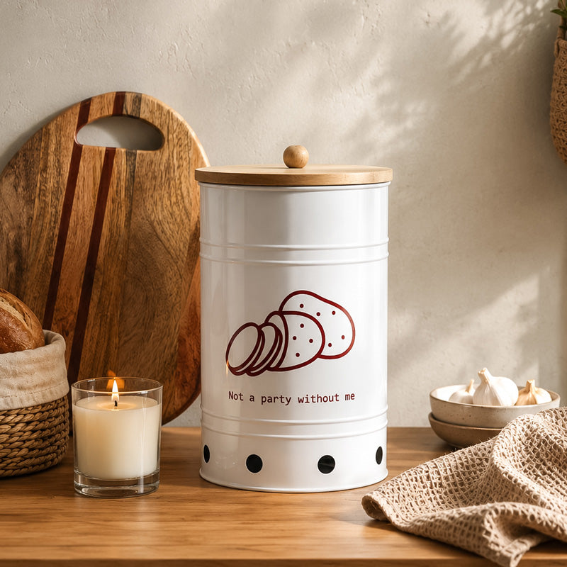 Helm Potato Storage Bin Large - White