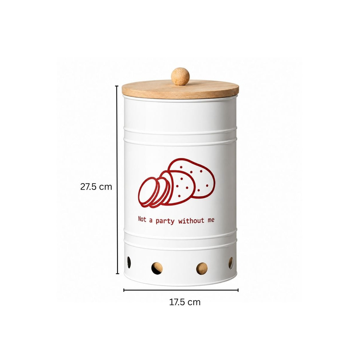 Helm Potato Storage Bin Large - White