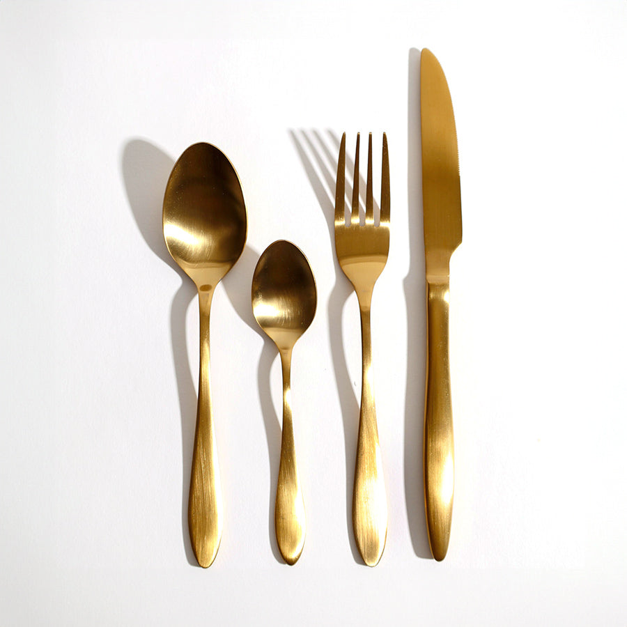 Herald 24-piece Cutlery Set - Matte Gold