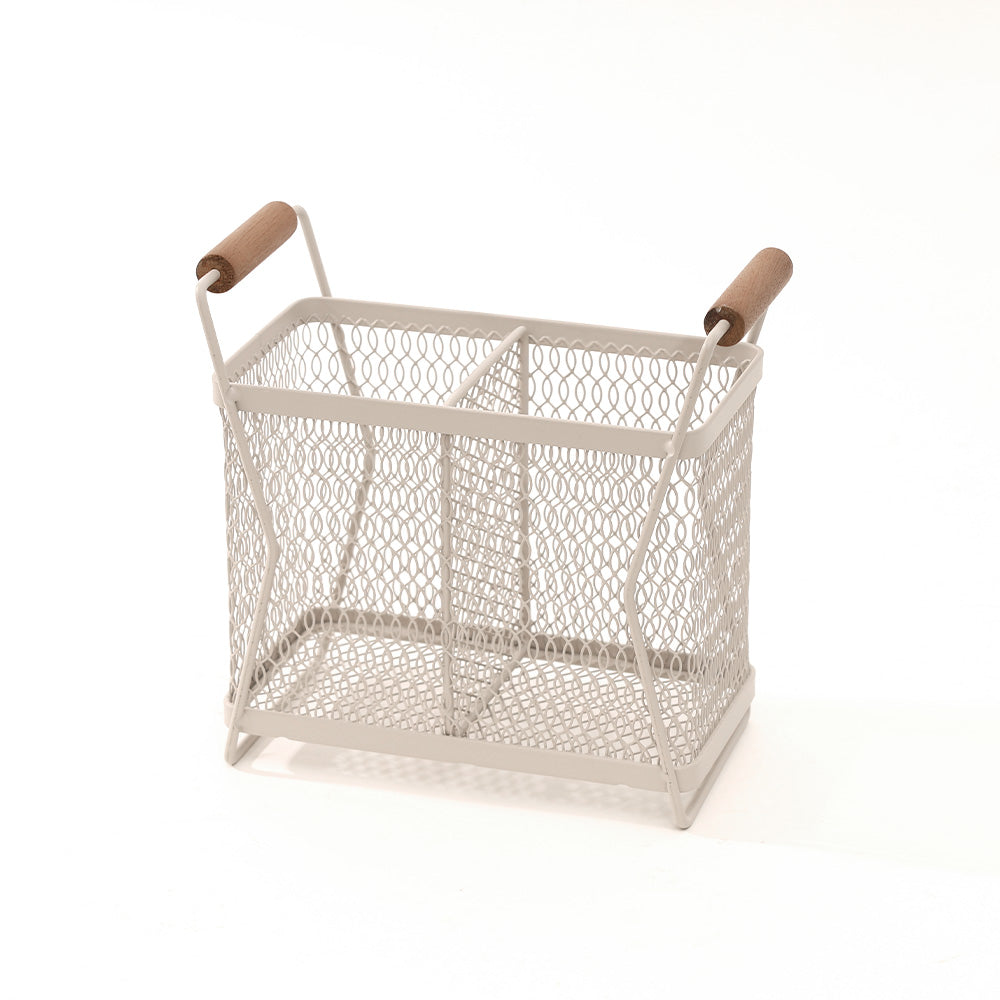 Hex Cutlery Drainer and Holder - Taupe Natural