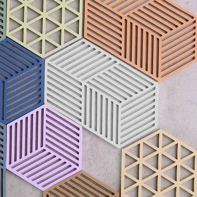 Hexagon Trivet Large - Warm Grey