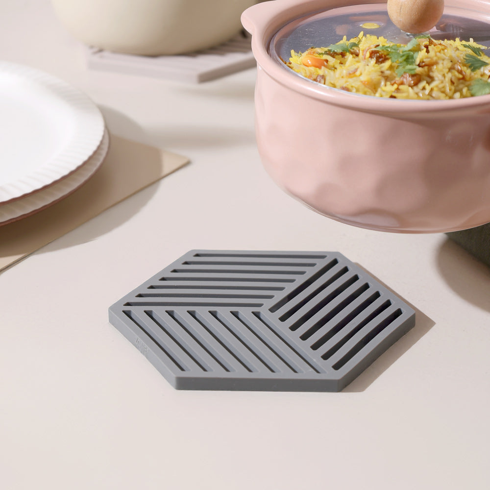 Hexagon Trivet - Cool Grey