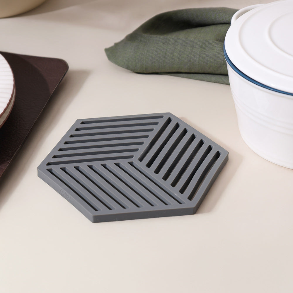 Hexagon Trivet - Cool Grey