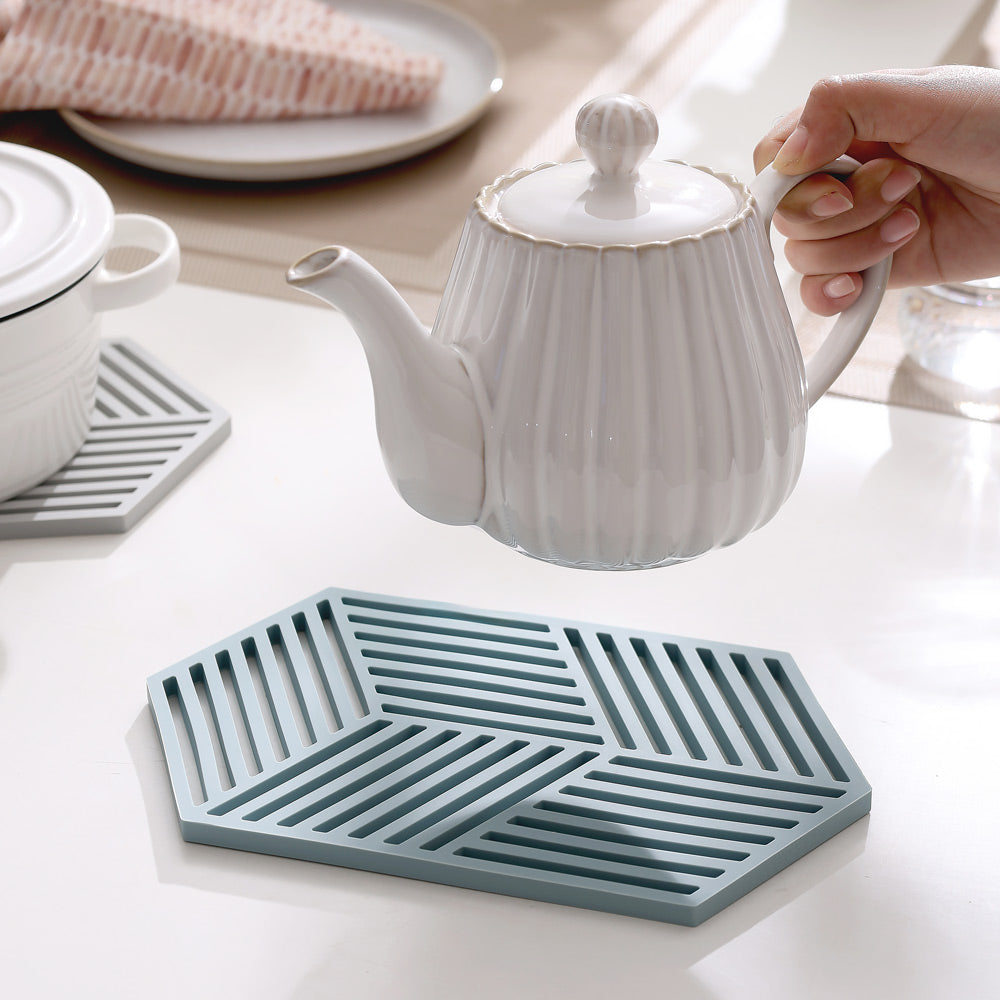 Hexagon Trivet Large - Fog Blue