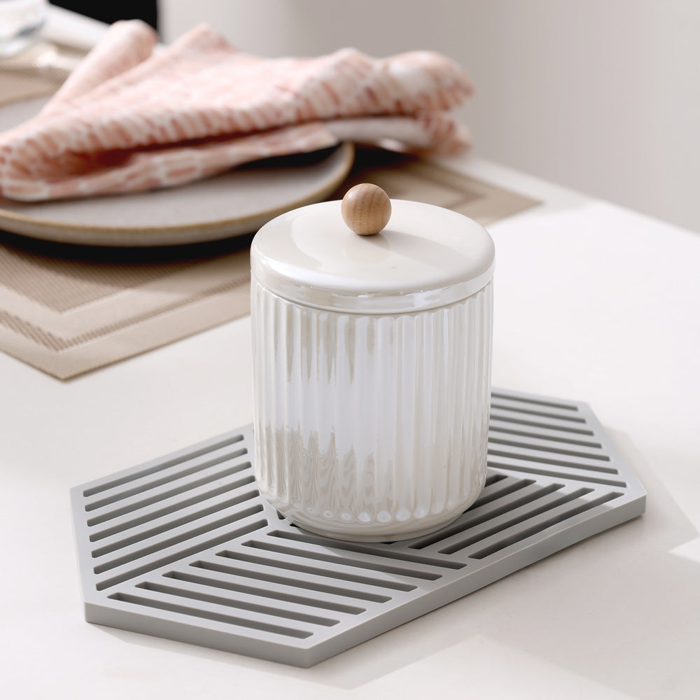 Hexagon Trivet Large - Warm Grey