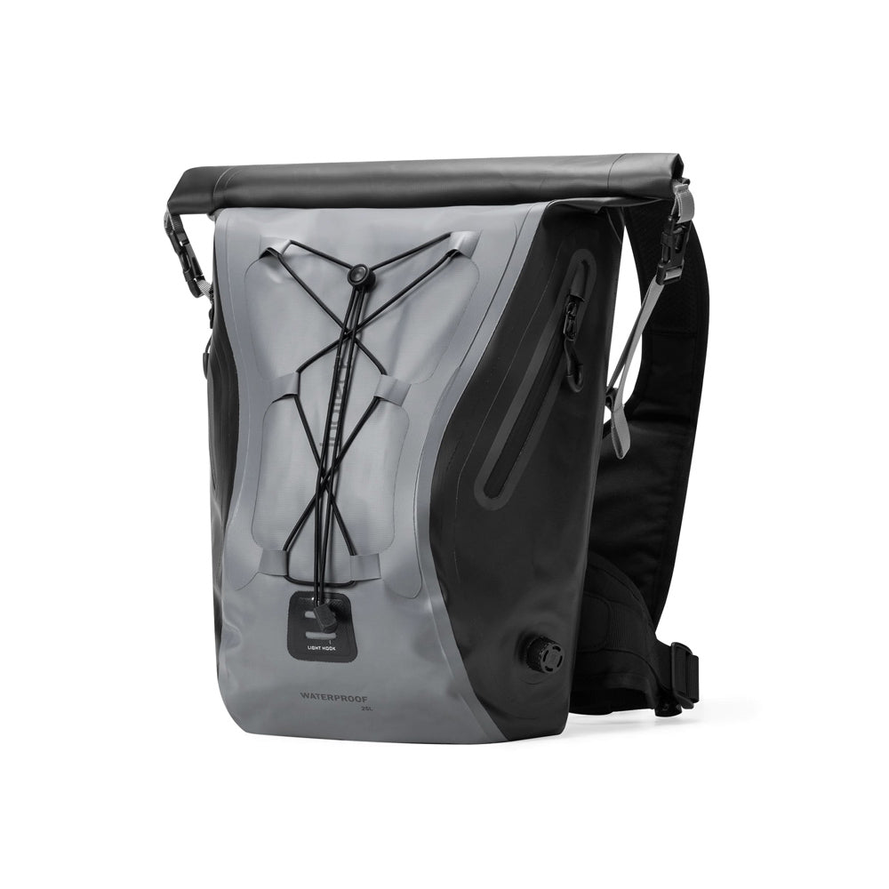RollTop Expandable Backpack 25-30L - Grey Black