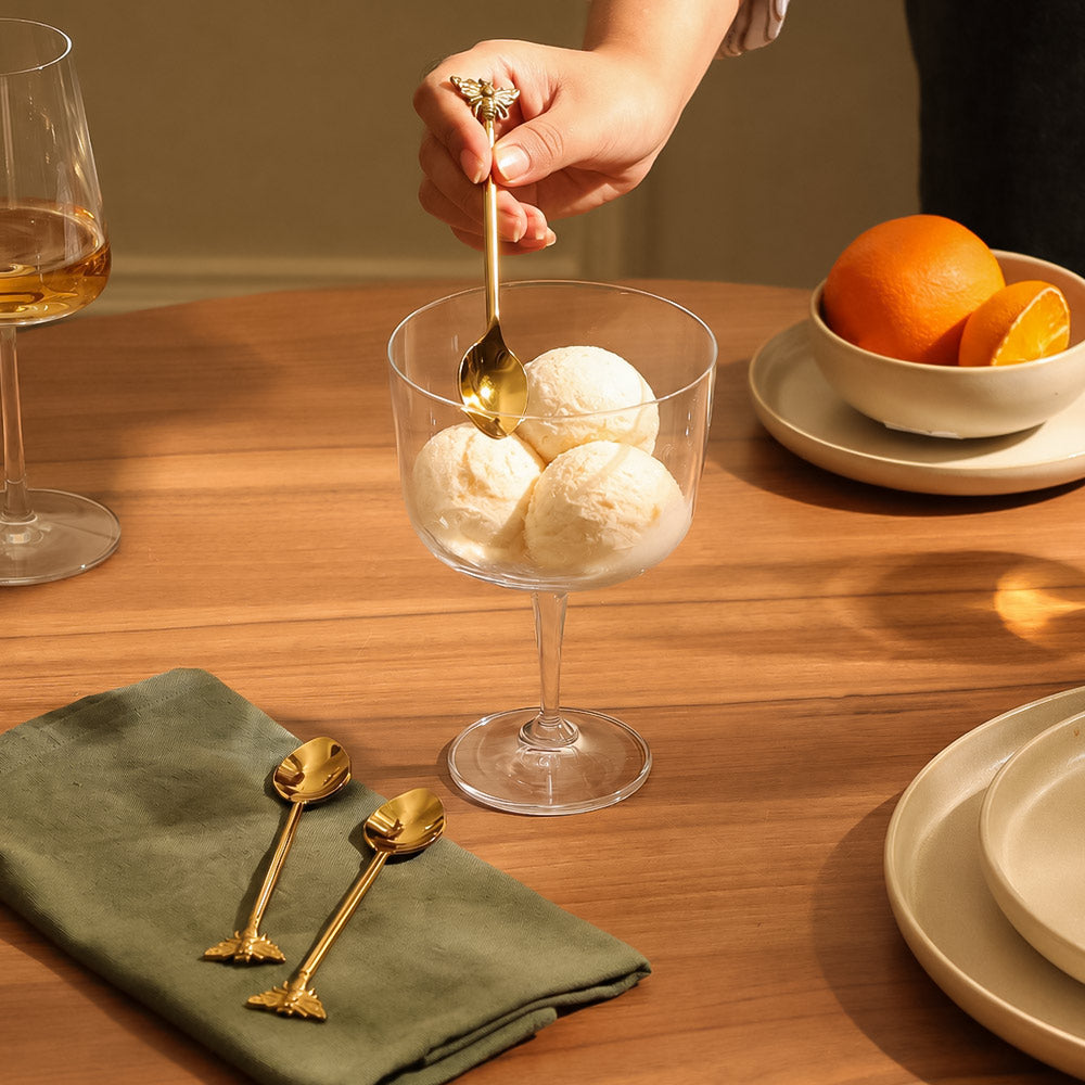 Hive Dessert Spoons, Set of 6 - Gold