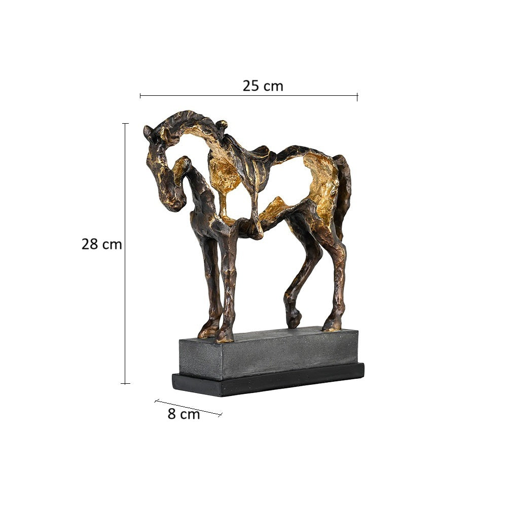 Hollow Horse Sculpture Large - Charcoal