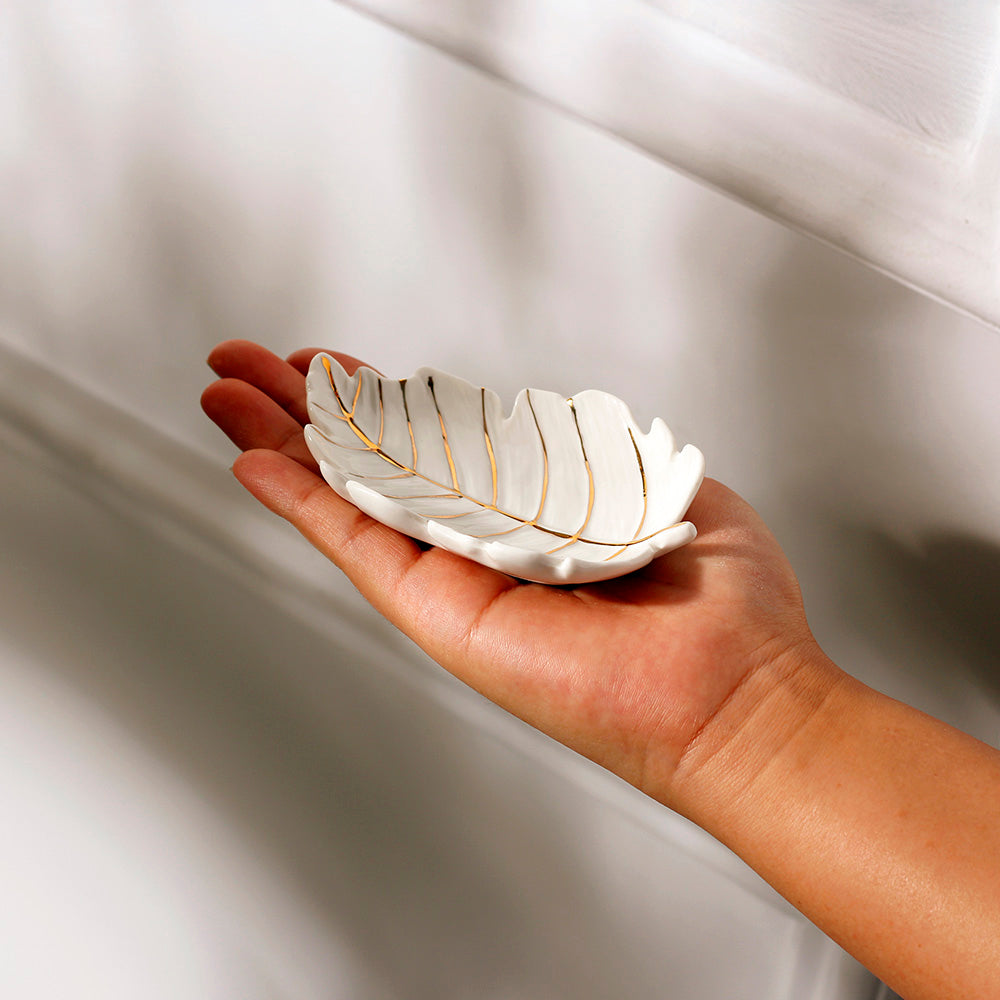 Holly Trinket Dish - Ivory