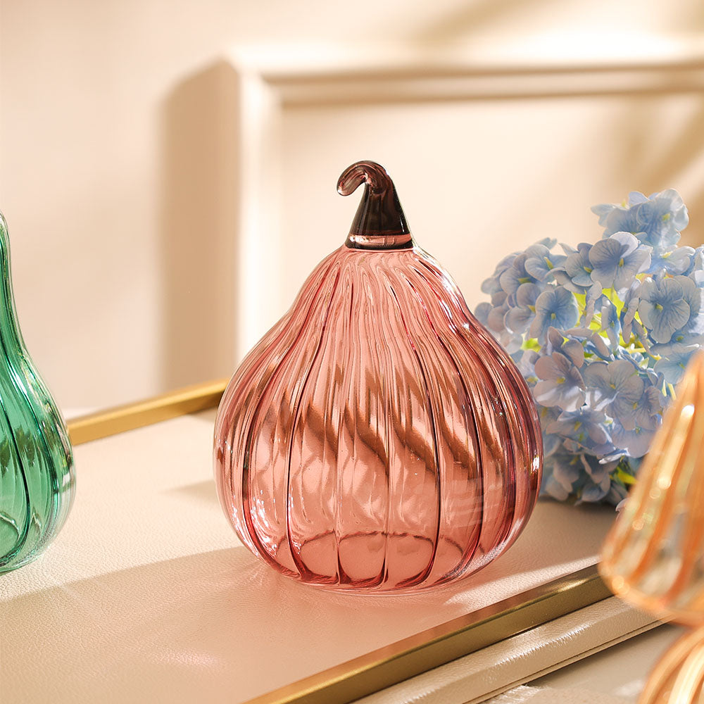Honeynut Squash Glass Sculpture - Carmine
